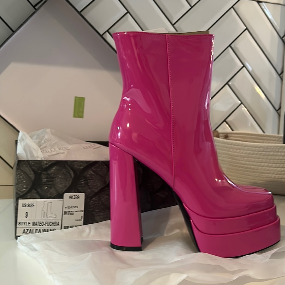 Pink Platform Boot